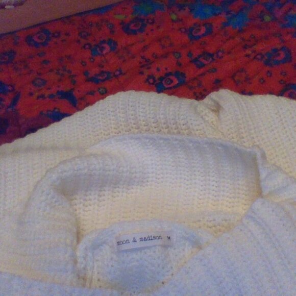 Moon & Madison Cowl Neck Chunky Knit Sweater - Picture 3 of 3